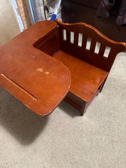 Kids Wooden School Desk and Chair Set