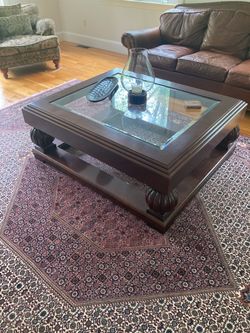 Solid wood coffee table