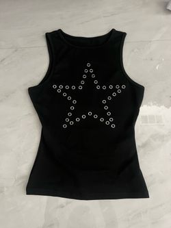 Shein black star tank top