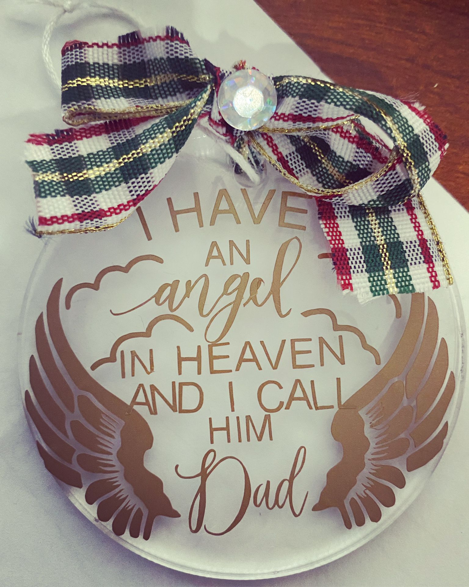 Ornament For Dad In Heaven