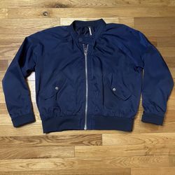 Free People Women’s Navy Bomber Jacket 