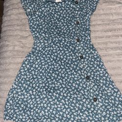 Green Flower Spring Dress