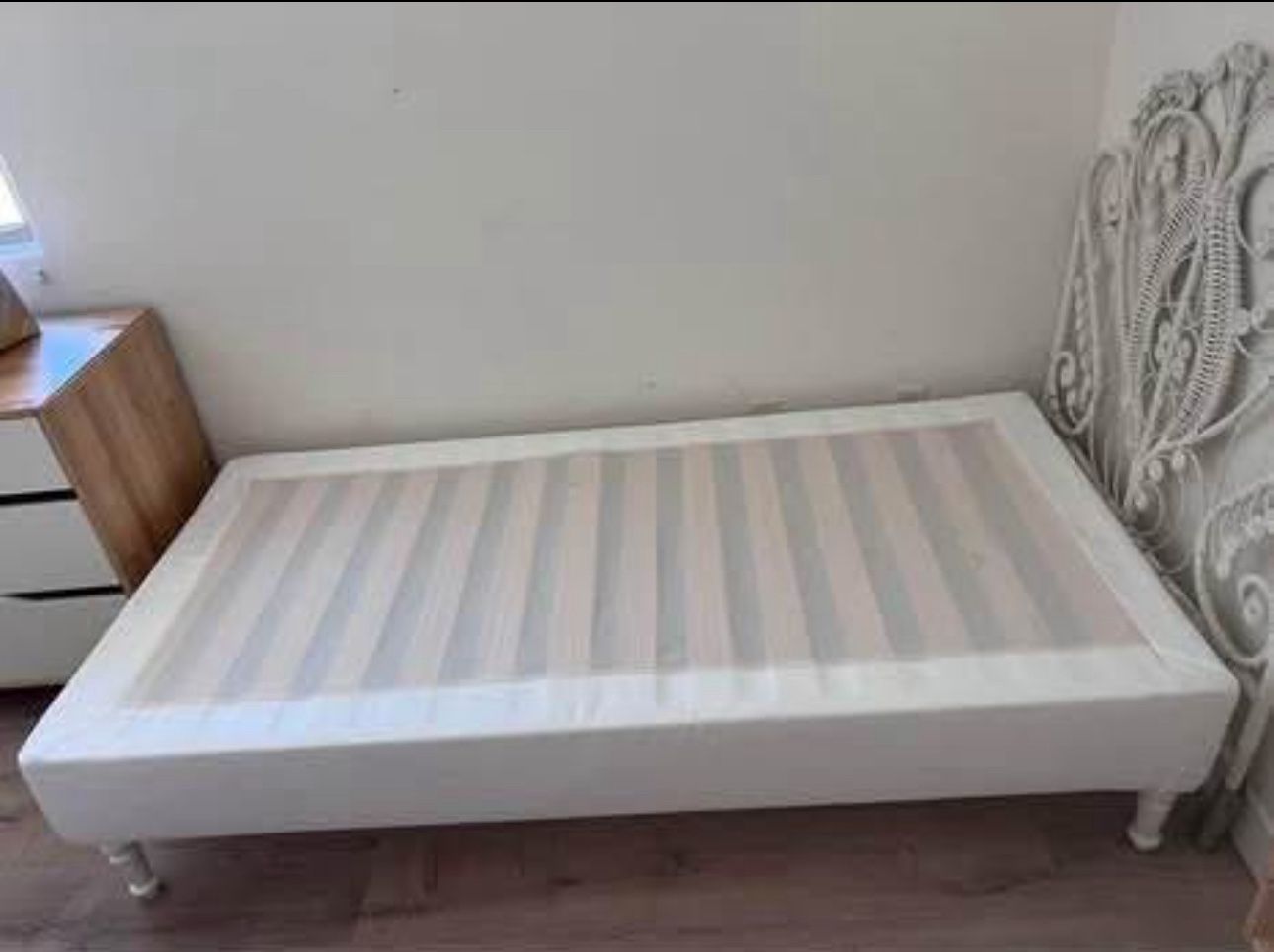Twin size IKEA platform bed with legs