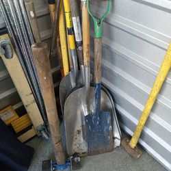 Coal Shovels Sledge Hammer Pick and A Few Others Rubber Mallet Sledge