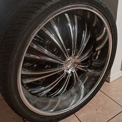 26" MOZ wheels and tires.