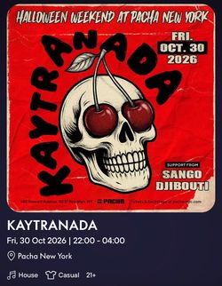 Kaytranada at Pacha Ticket