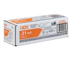 HDX 9 ft. x 400 ft. 0.31 mil High Density Plastic Painters=Tools-909