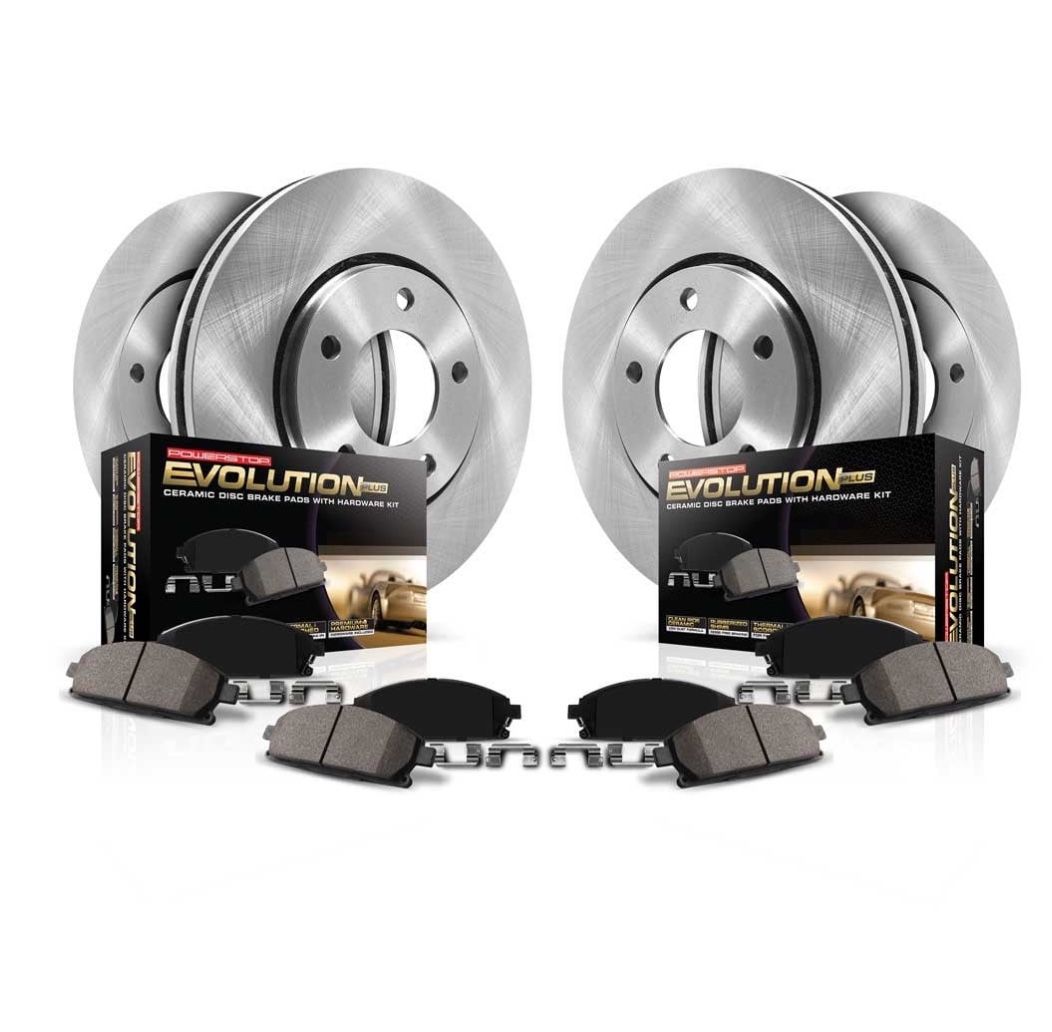 Power Stop Front and Rear Stock Replacement Brake Pad and Rotor Kit KOE2062