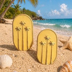 Palm Tree Handmade Polymer Clay Earrings