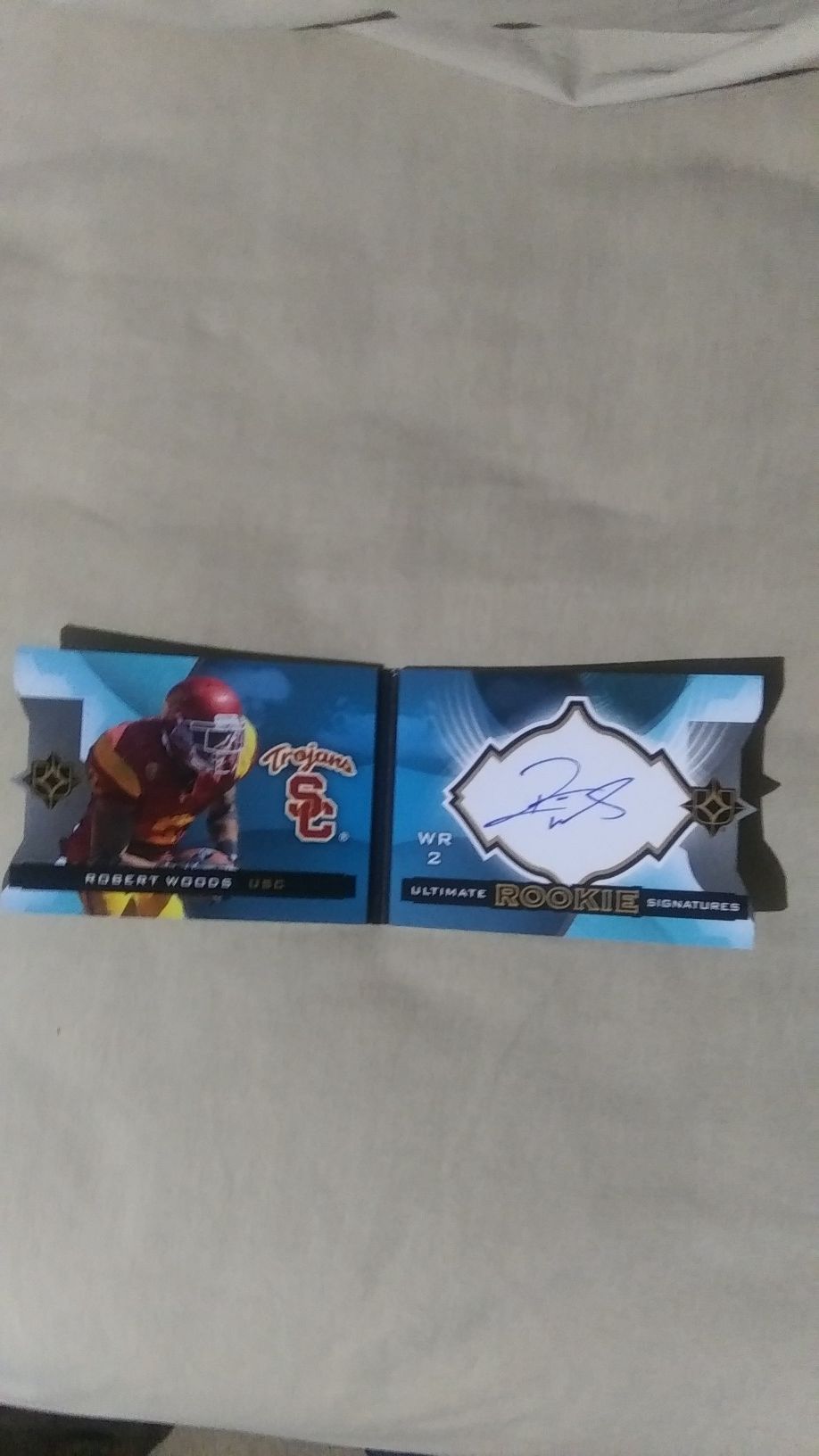 Robert Woods Auto Booklet Card
