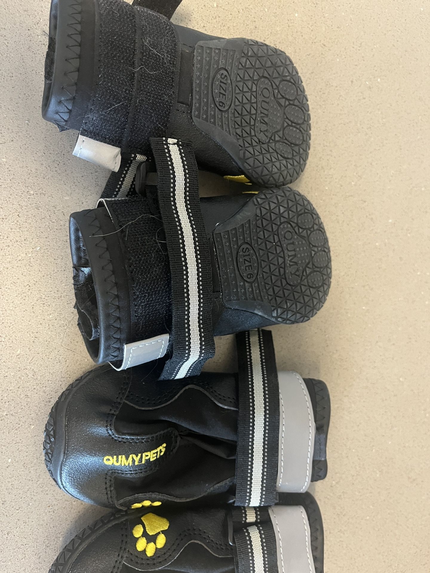 Dog Walking Shoes - Non Slip, Black Size 6/M