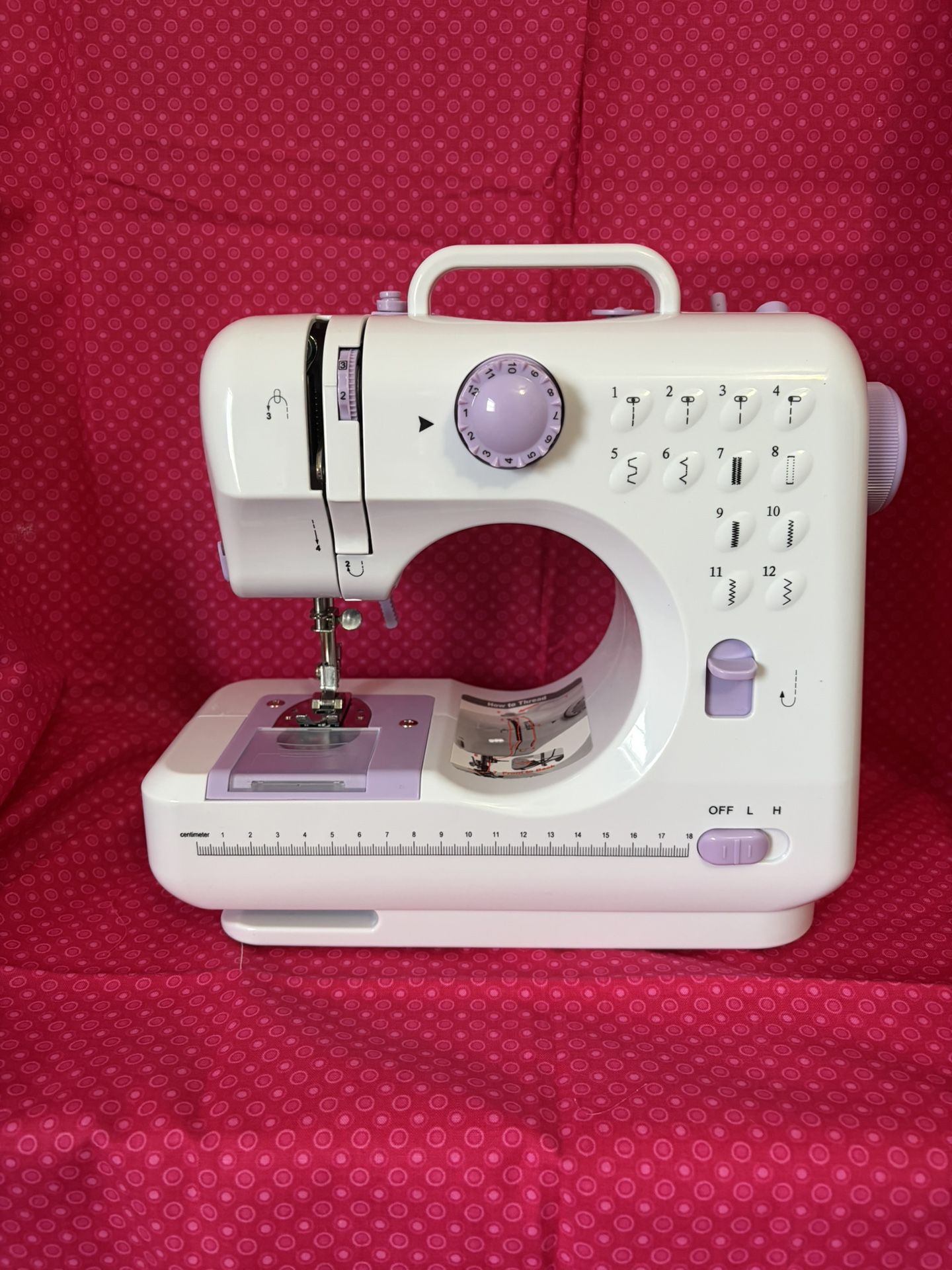 Mini Sewing Machine With Fabric And Accessories