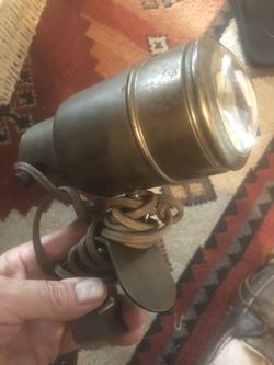 Antique clamp on reading lamp