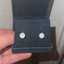 Adita Jewels 14k Gold Opal Earrings