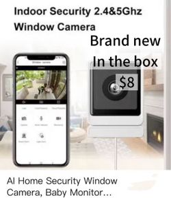 😀 AI Home Security Window Camera, Baby Monitor Camera, 3MP 1296P Resolution, 110Wide-angle Field of View, 4X Zoom, Al Enhanced Color Night Vision, 2.
