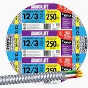 AMORLITE CABLE - 250 ft. 12-Gauge/3-Gauge Solid CU MC (Metal Clad)