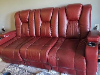 Synthetic leather sofa used