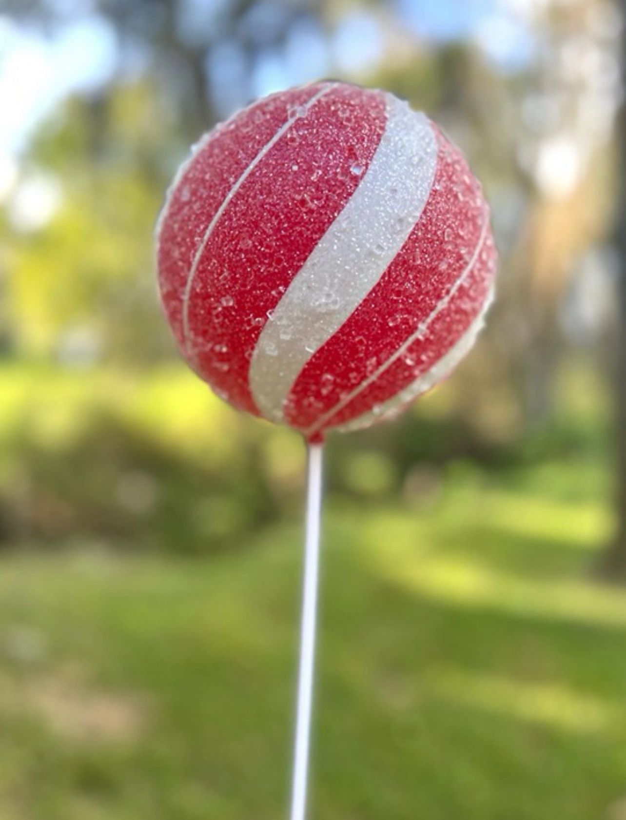 Jumbo Peppermint Lollipop Pick Ornament Christmas Tree Decoration Holiday Decor