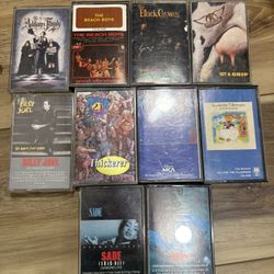 Cassette Tapes Lot Sade Aerosmith Billy