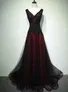 Black and Red Tulle Breaded Dress