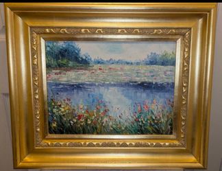 Beautiful Original Hand Painted Signed & Framed Watercolor Painting