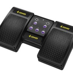 Donner Wireless Page Turner Pedal for Tablet Phone Foot Pedal Rechargeable Black