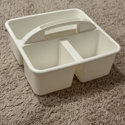 White Art Storage Caddy Kids Markers Storage