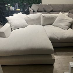 Oversized Two Piece Sectional Cloud Couch