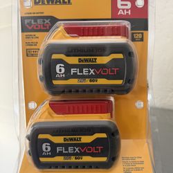 FLEXVOLT 20V/60V MAX Lithium-Ion 6.0Ah Battery Pack (2 Pack)FIRM PRICE 