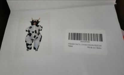 Inflatable Cow, Adult Costume Unisex