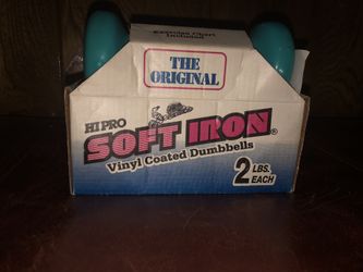 💥the original hipro soft iron vinyl coated dumbbells 2LBS each💥