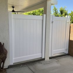 Doors, Property line vinyl fence