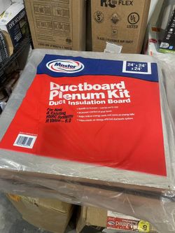 Master Flow 24 in. x 24 in. x 24 in. Duct Board Plenum Kit - R6.0 (Brand New)