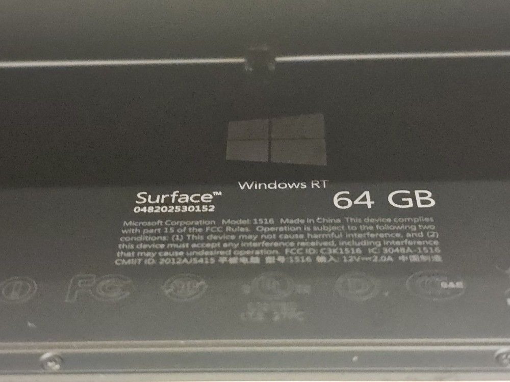 Windows Surface RT 64GB With Keyboard