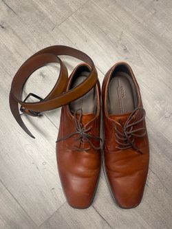 Shoes and belt - brown