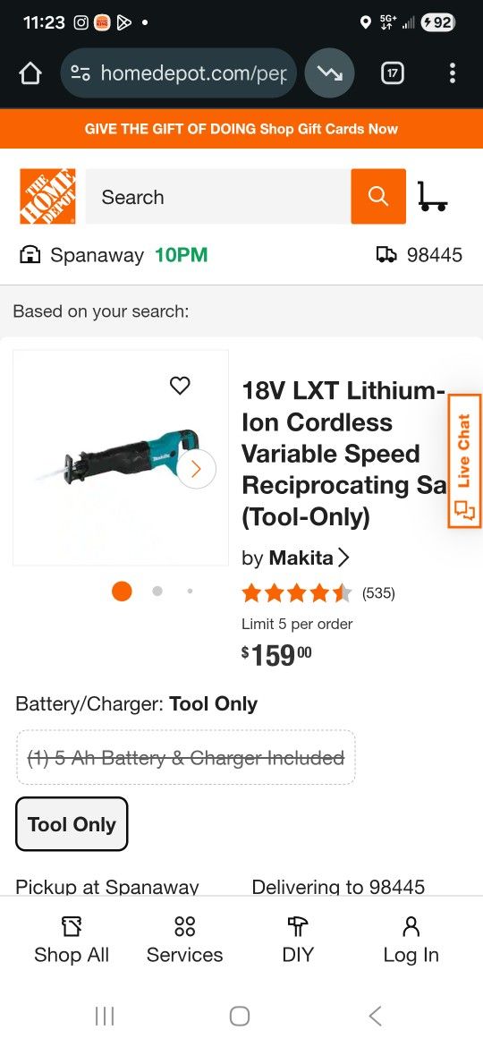 Makita Reciprocating Saw And Large Makita Tool Bag