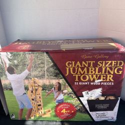 Giant Sized Jumbling Tower 51 Giant Wood Pieces, 4 Feet Tall