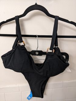 Cupshe size M Black Nylon/Spandex Two-Piece Bikini