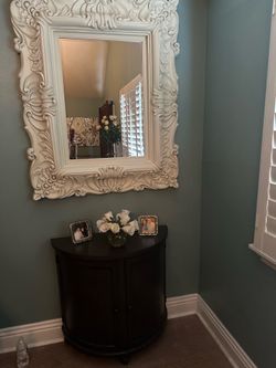 Mirror and side night stand