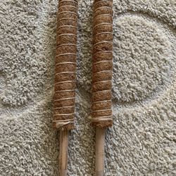 Set of 2 - 17 Inch Moss Pole, Stackable Moss Poles Stands for Climbing Plants Monstera, Tall Plant Sticks Accessories, Large Coir Plant Support Stakes