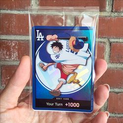 One Piece x LA Dodgers" Monkey D. Luffy and Straw Hat