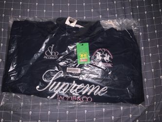 Supreme La Martina Zip Up Sweatshirt Navy Size: X-Large