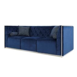 Blue Sofa And Loveseat 