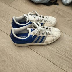 White And Blue Addidas