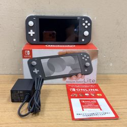 NINTENDO SWITCH LITE GRAY W/CHARGER 