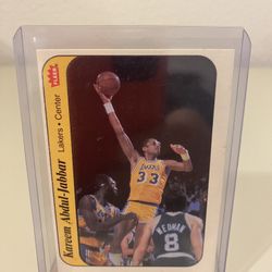 1986 Fleer Stickers # 1 , Kareem, Abdul-Jabbar