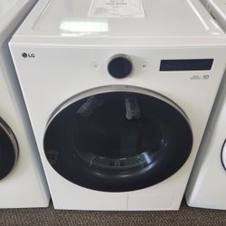7.8 cu. ft. Dual Inverter Heat Pump ventless Electric Dryer with DirectDrive Motor, 6 Motion and Al Sensor Dry in White