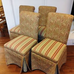 Custom Upholstered Dining Chairs, Set Of 4 