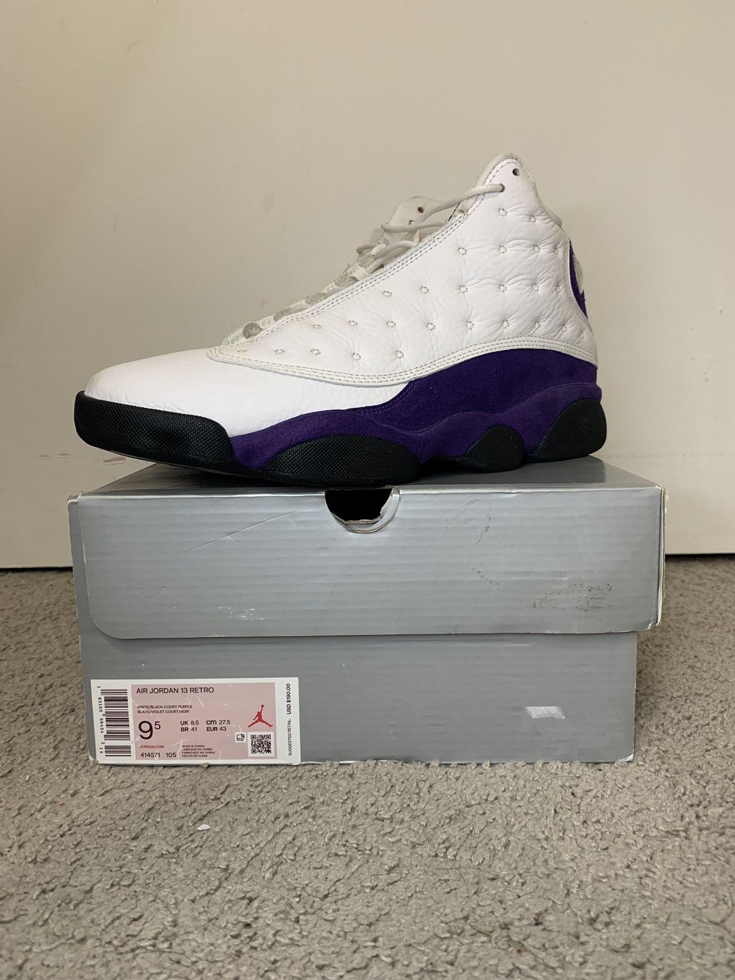 VNDS JORDAN 13 LAKERS SIZE 9.5