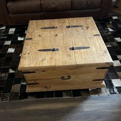 Trunk  Coffee Table And End Tables Set (Rustic)